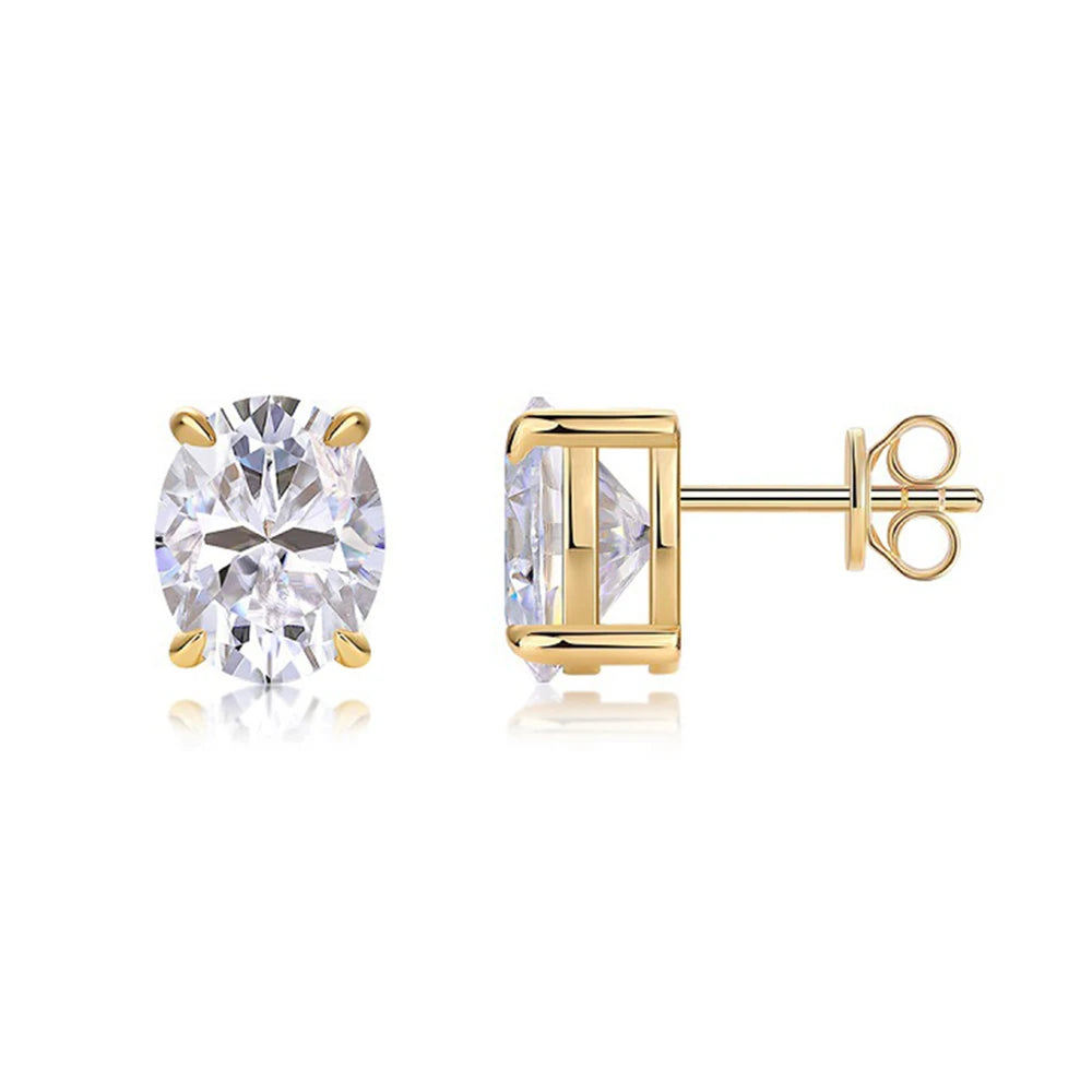 1-4Ct Oval Cut Moissanite Stud Earring for Women Men D Color Sparkling Diamond 925 Sterling Silver Ear Studs Party Jewelry Gifts