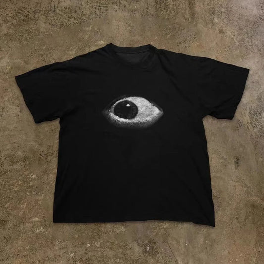 Street Single Eye Hip Hop Short Sleeve Pattern, Printed Summer Luxury Brand Cotton Men'S and Women'S T-Shirts Short Sleeves