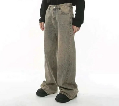 Vintage Baggy Worn Out Loose Wide Leg Denim Pants