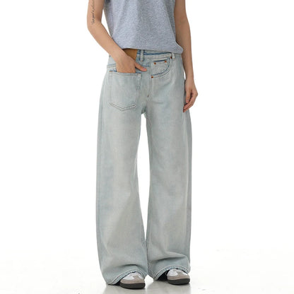 Niche Design Men'S Jeans Reverse Solid Color Cleanfit Straight Trousers Wide Leg Loose Male Denim Pants American 9W2843